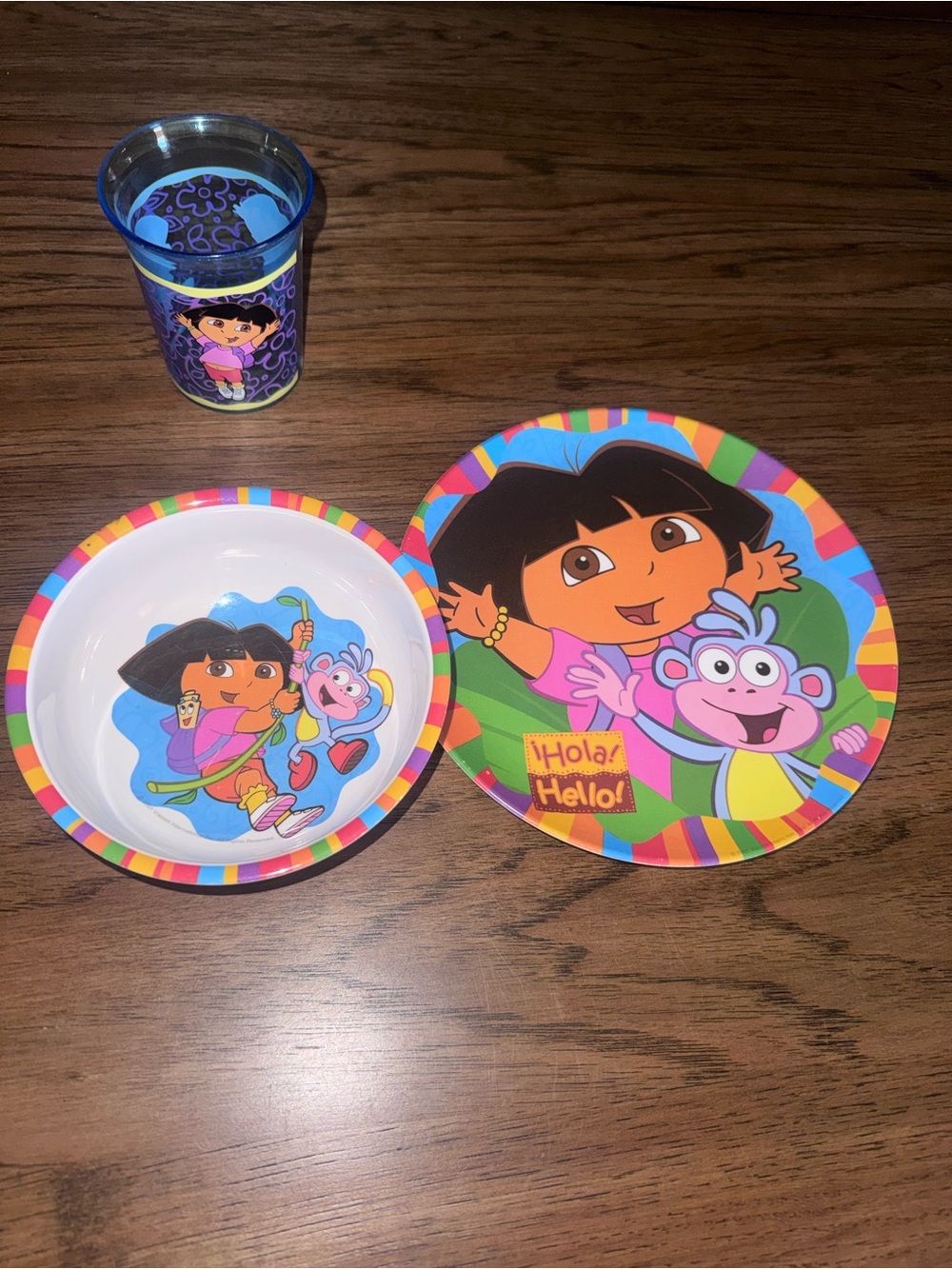 Dora the Explorer Kids Dinnerware Set - Purple & Multicolor